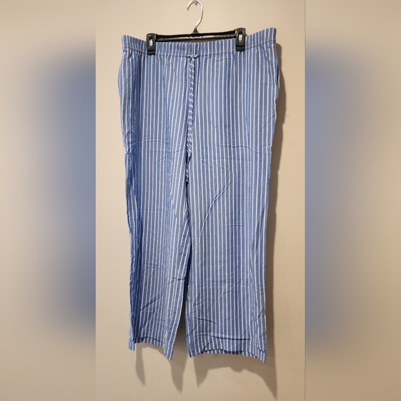 H&M Blue and White Striped Pants - Picture 1 of 7